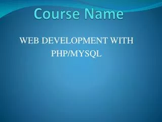 Course Name