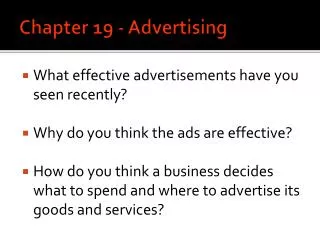 chapter 19 advertising
