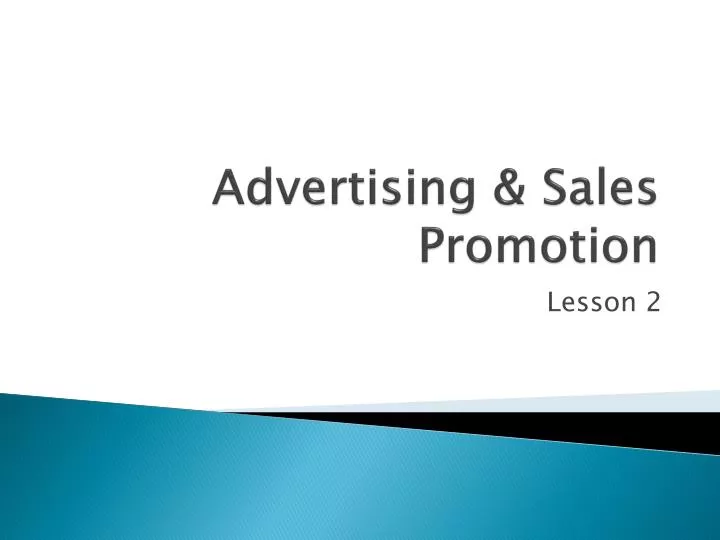 advertising sales promotion