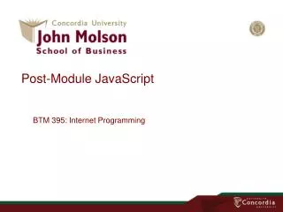 Post-Module JavaScript