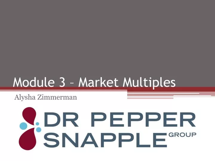 module 3 market multiples