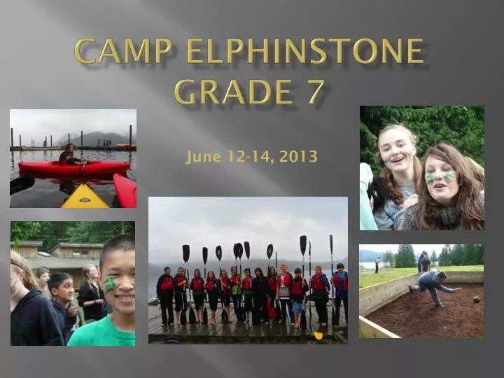 camp elphinstone grade 7