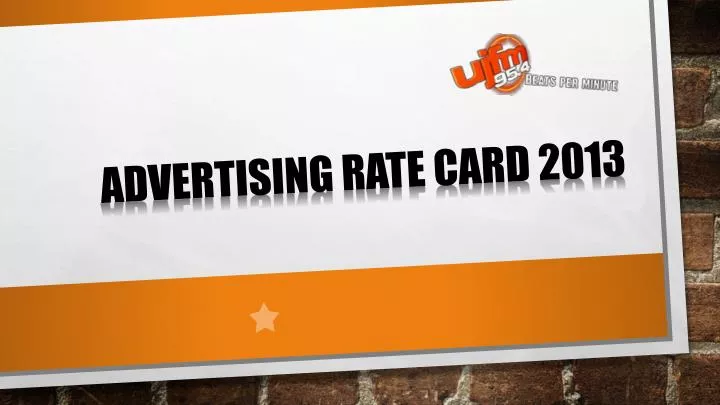 advertising rate card 2013
