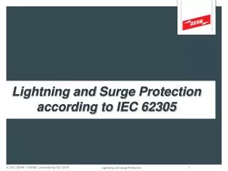 Lightning and Surge Protection according to IEC 62305