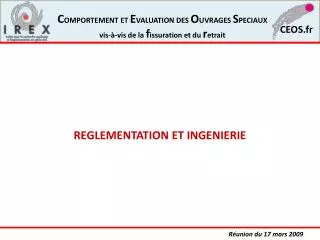 reglementation et ingenierie