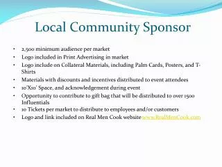 Local Community Sponsor