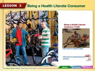 Being a Health Literate Consumer (3:04)