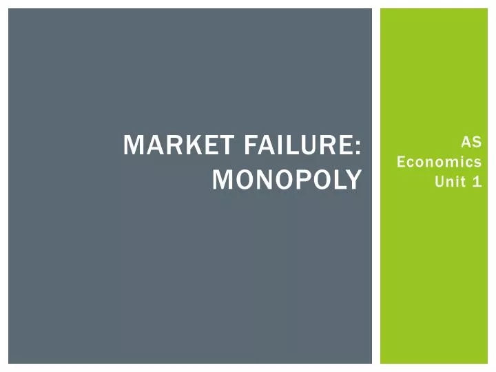 market failure monopoly