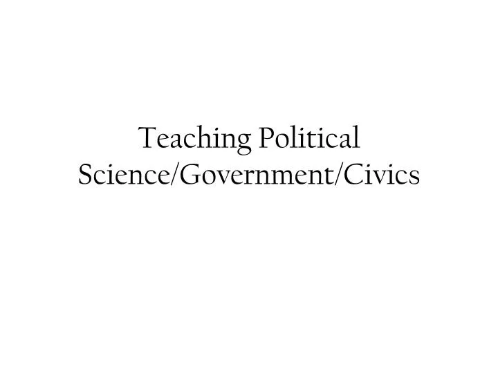 teaching political science government civics