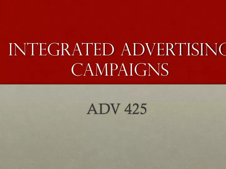 integrated advertising campaigns
