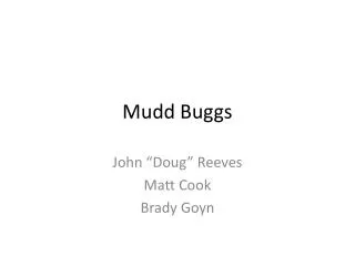 Mudd Buggs
