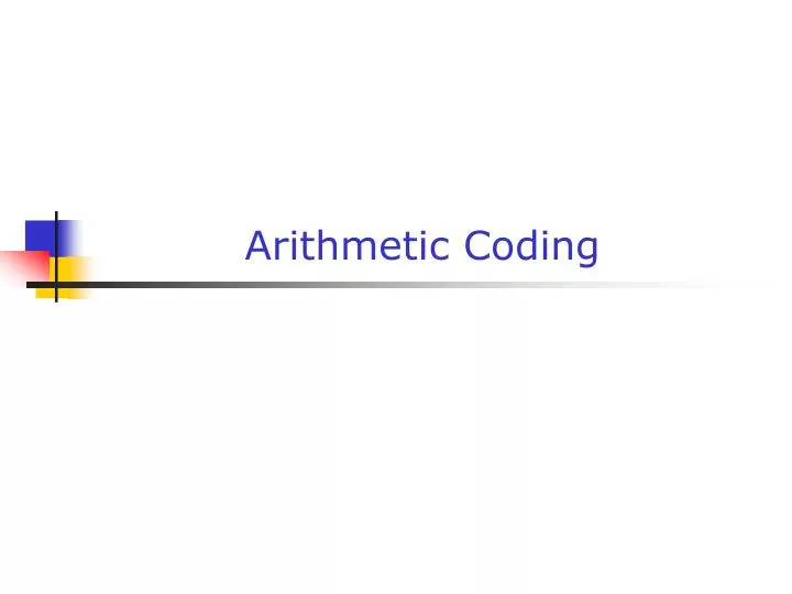 arithmetic coding