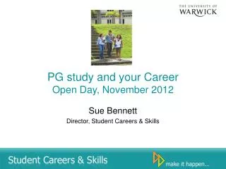 PG study and your Career Open Day, November 2012
