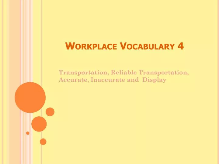 workplace vocabulary 4