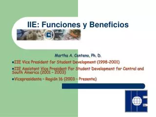 iie funciones y beneficios