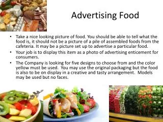 Advertising Food .