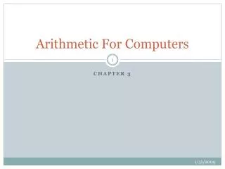 arithmetic for computers