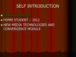 SELF INTRODUCTION - slide 1
