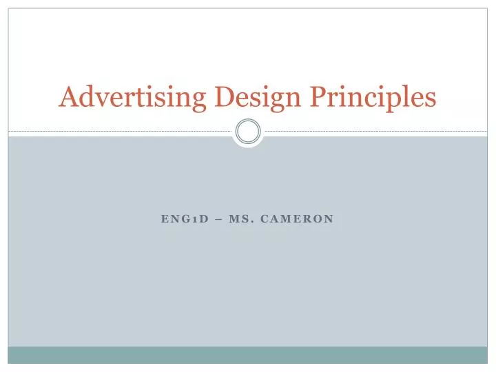 advertising design principles