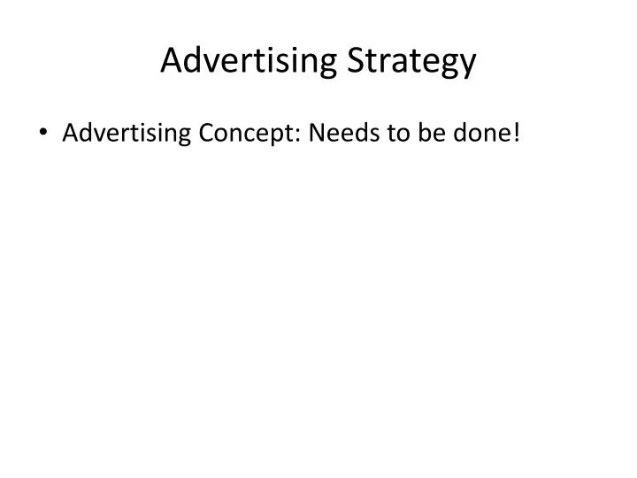 advertising strategy