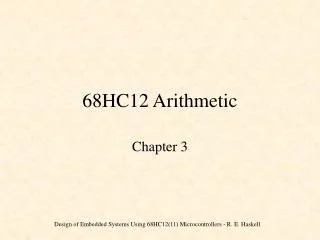 68HC12 Arithmetic