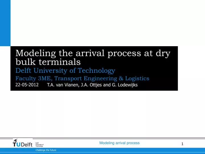 modeling the arrival process at dry bulk terminals