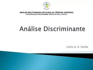 an lise discriminante