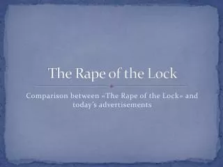 The Rape of the Lock