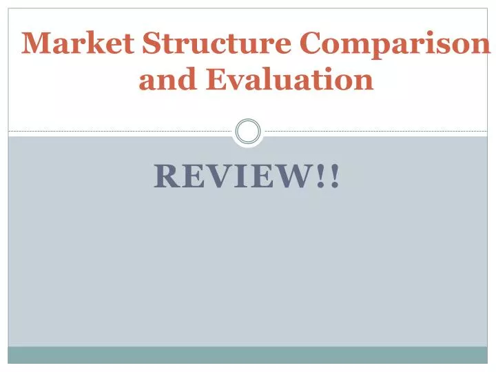 market structure comparison and evaluation
