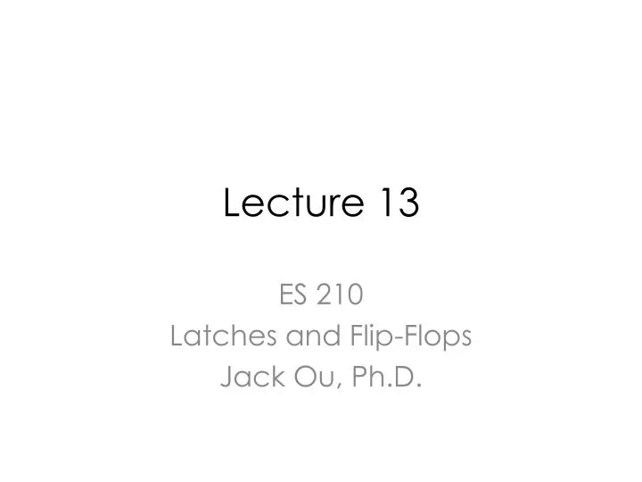 lecture 13