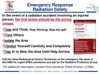 Emergency Response Radiation Safety