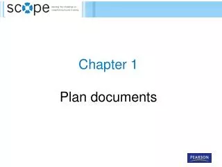 Chapter 1 Plan documents