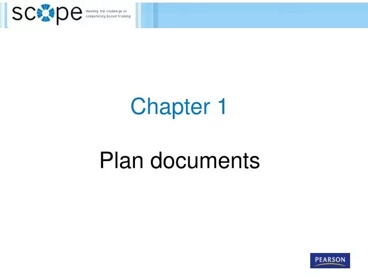 chapter 1 plan documents