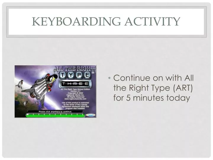 keyboarding activity