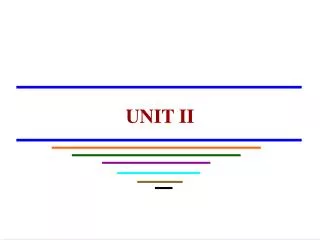 UNIT II