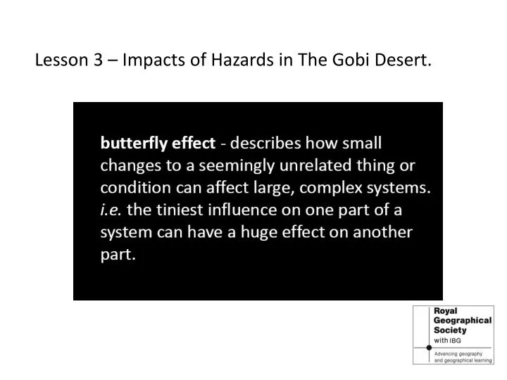 lesson 3 impacts of hazards in the gobi desert