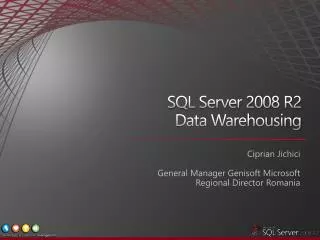 SQL Server 2008 R2 Data Warehousing
