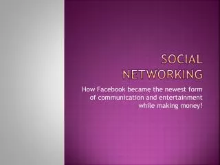 Social Networking