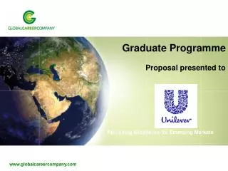 Graduate Programme Proposal presented to
