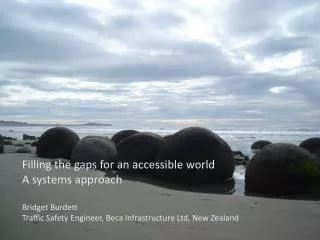 Filling the gaps for an accessible world A systems approach Bridget Burdett