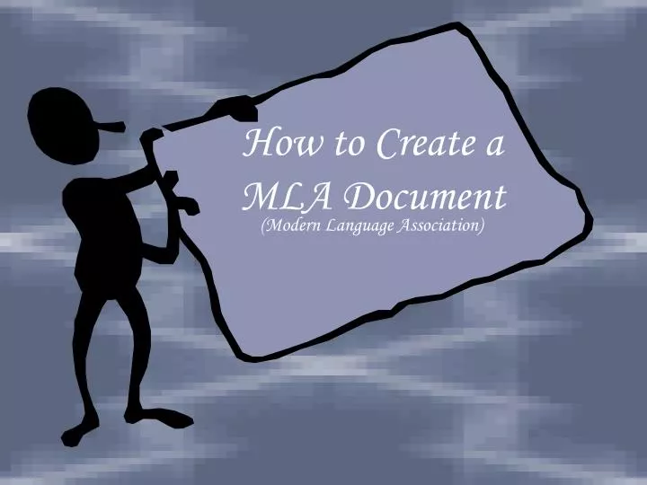 how to create a mla document