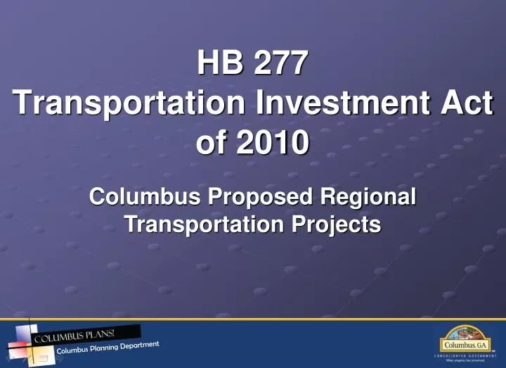 hb 277 transportation investment act of 2010