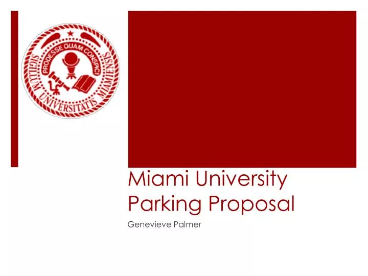 miami university parking proposal