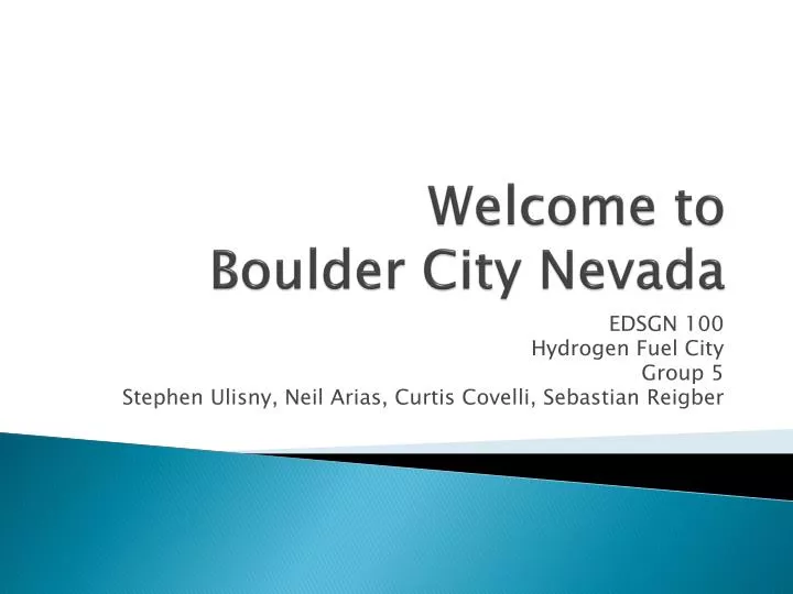 welcome to boulder city nevada