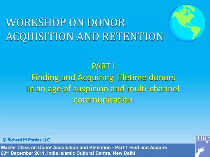workshop on donor acquisition and retention