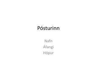 p sturinn