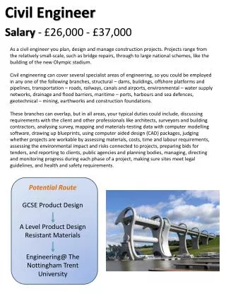 Potential Route GCSE Product Design A Level Product Design Resistant Materials