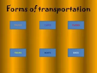 Forms of transportation