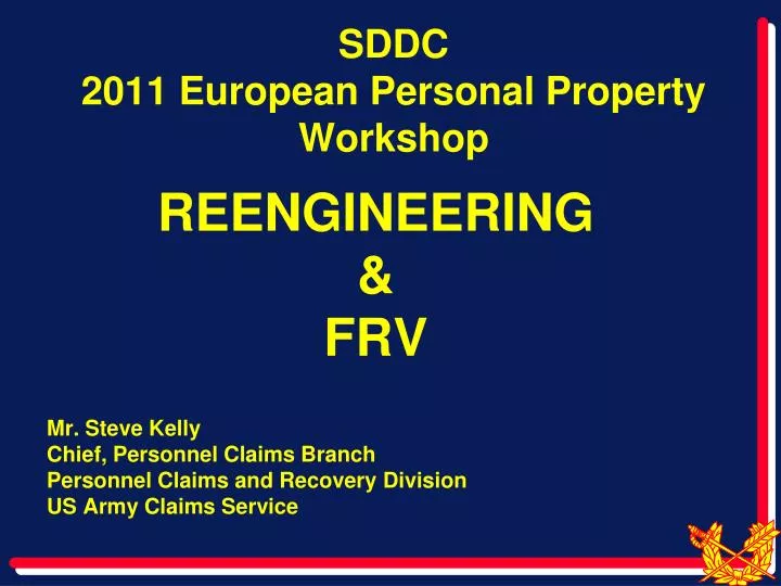 sddc 2011 european personal property workshop