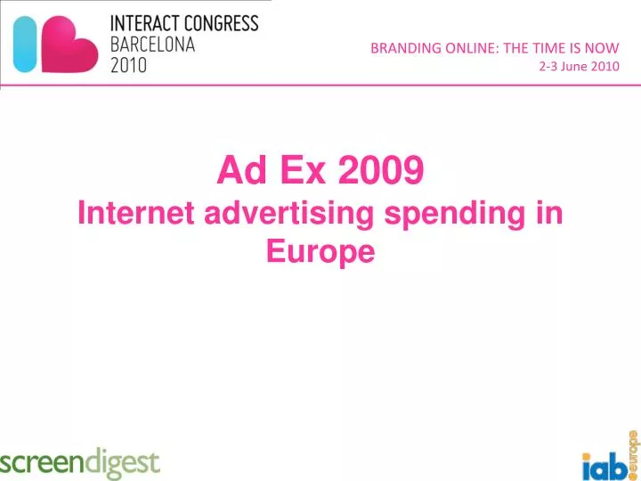 ad ex 2009 internet advertising spending in europe